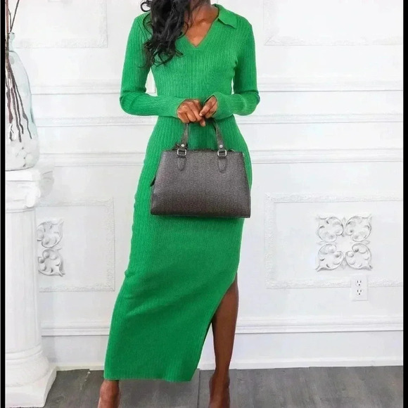 Long sleeve sweater dress - Picture 5 of 6